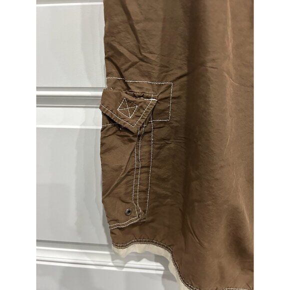 Arizona Jean Co. Mens Brown Cargo Shorts Elastic Waist Drawstring Swimsuit - Picture 4 of 9